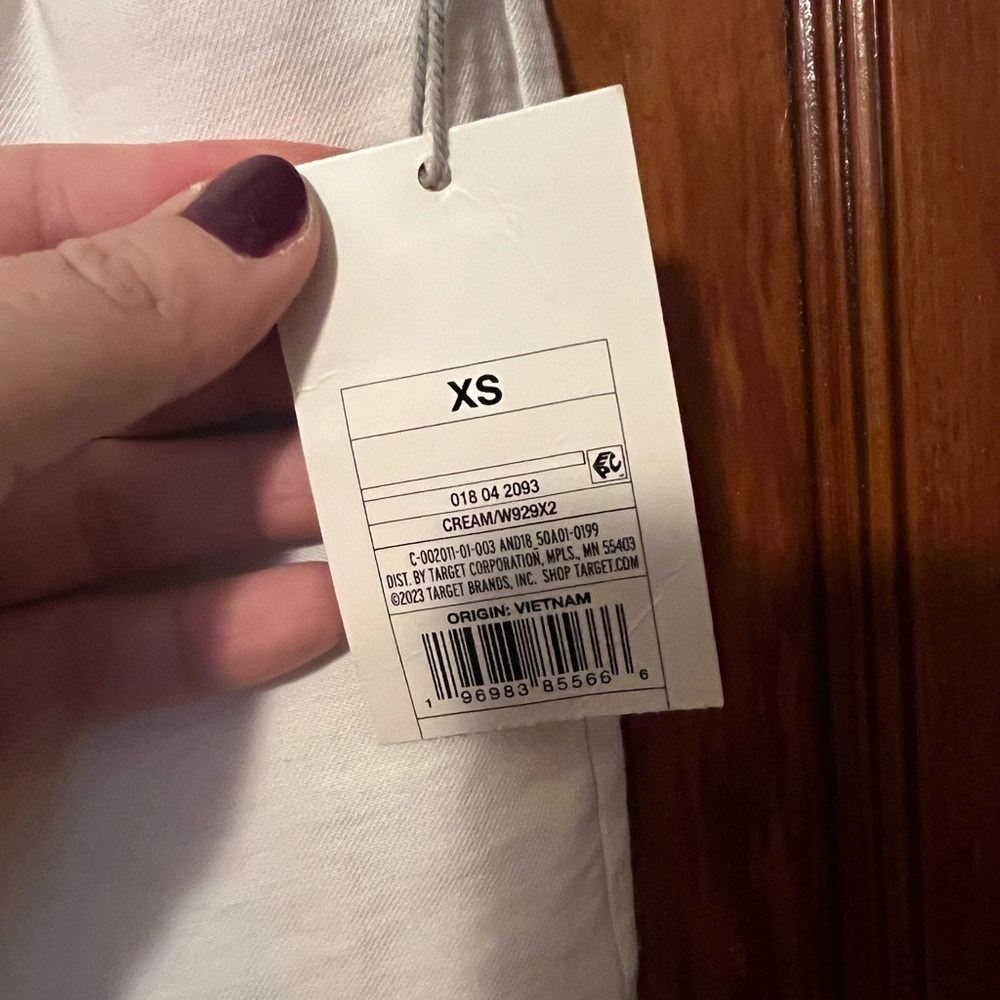 NWT a new day Cream Elastic Waist Pants XS - Picture 4 of 6